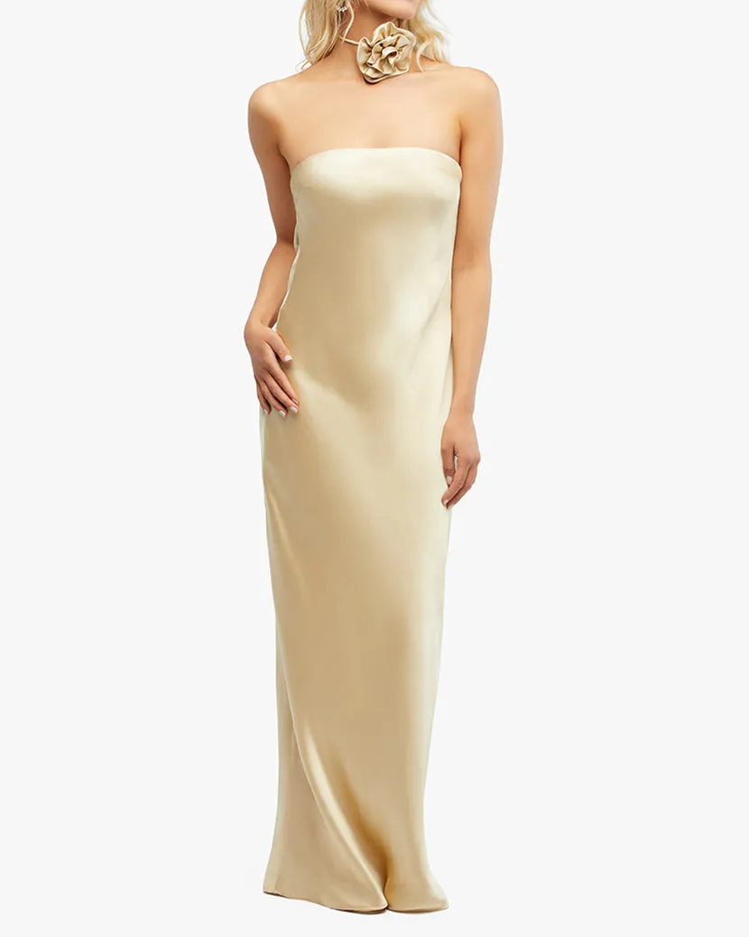 Strapless Silky Maxi Dress sold by WeWoreWhat