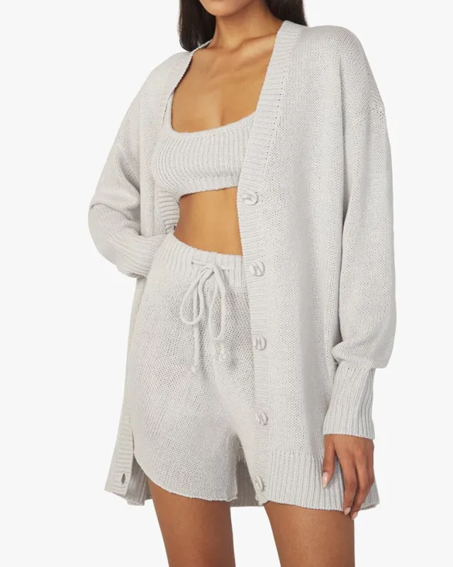 Dropped Shoulder Chunky Cozy Stitch Cardigan sold by WeWoreWhat