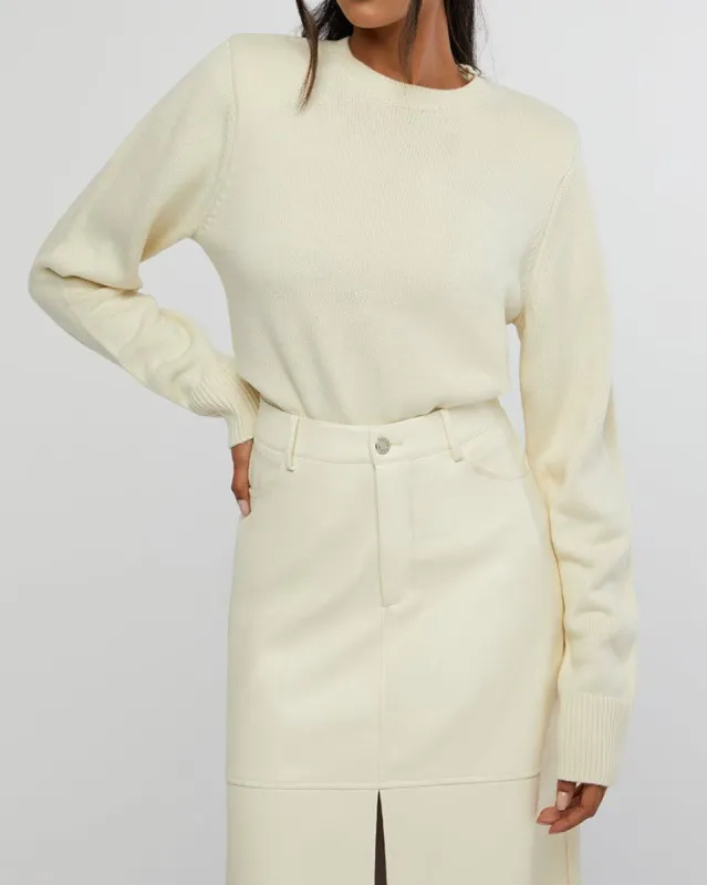 Shoulder Pad Cropped Sweater sold by WeWoreWhat