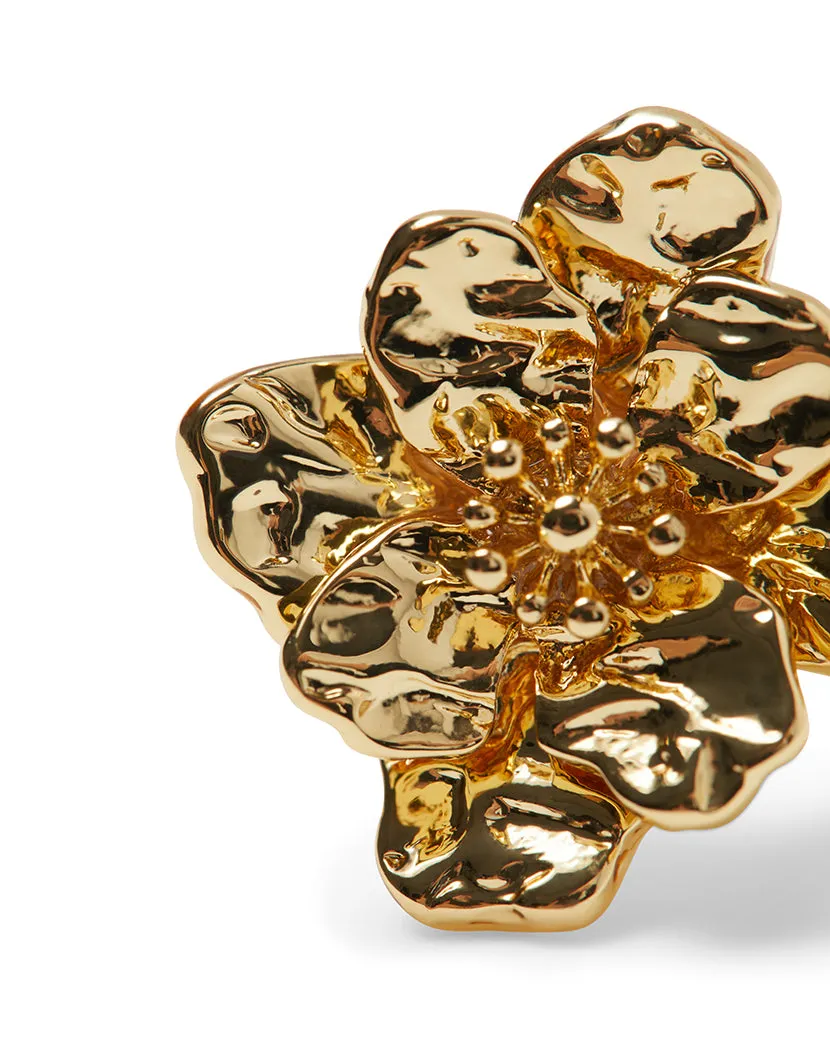 Hammered Floral Pendant Ring sold by WeWoreWhat product image thumbnail 4