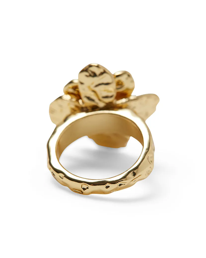 Hammered Floral Pendant Ring sold by WeWoreWhat product image thumbnail 5