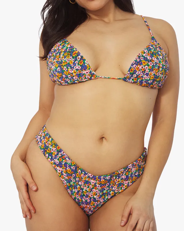 Cooper Smocking Micro Wildflowers Bikini Top sold by WeWoreWhat