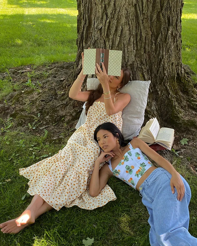 Smocked Cotton Poplin Midi Dress sold by WeWoreWhat product image thumbnail 3