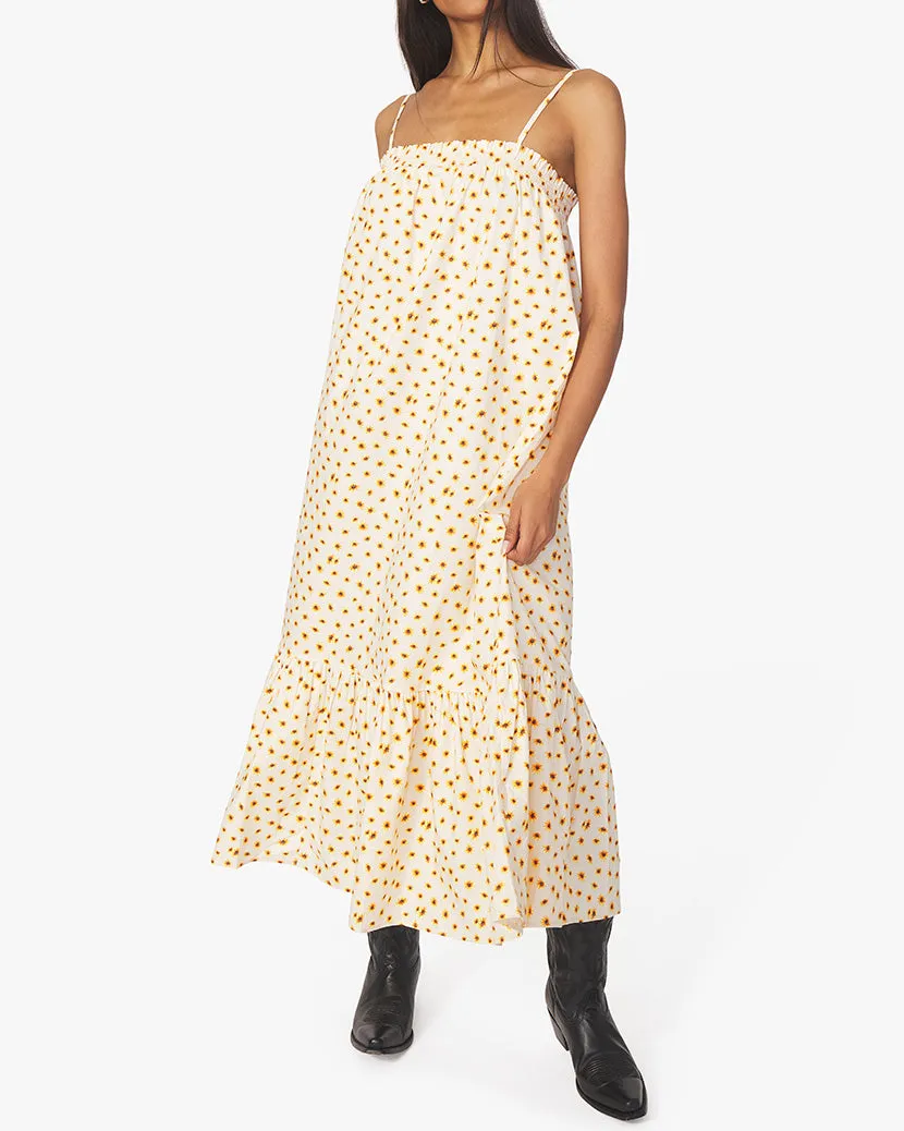 Smocked Cotton Poplin Midi Dress sold by WeWoreWhat