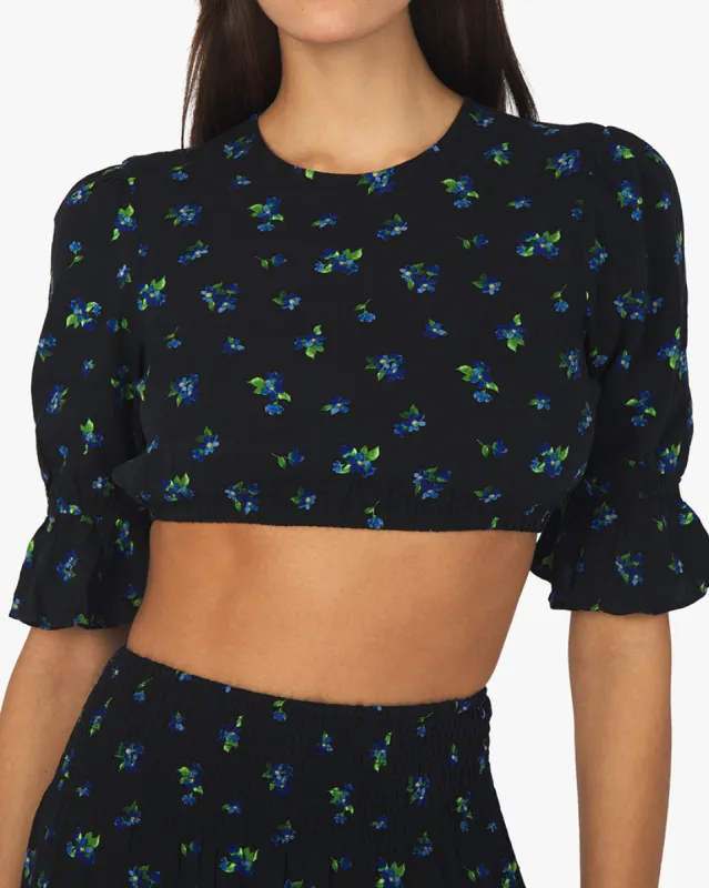 Cropped Watercolor Ditsy Top sold by WeWoreWhat