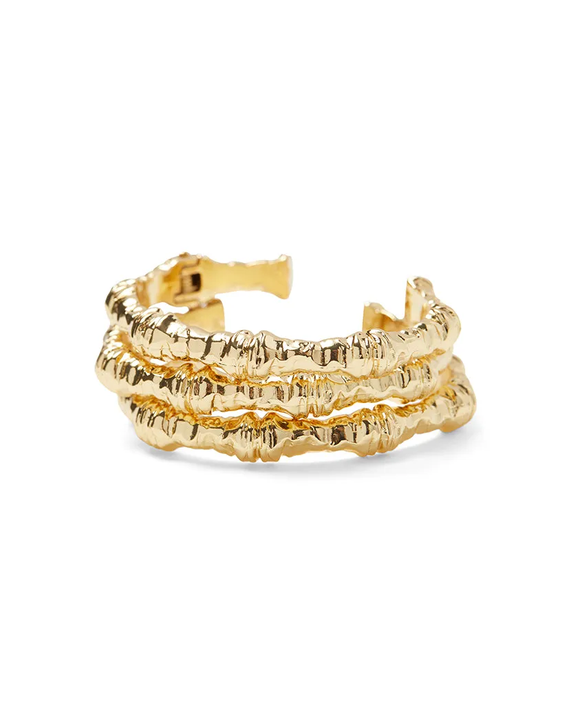 Hammered Bamboo Bangle sold by WeWoreWhat