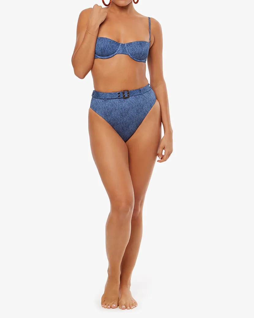 Balconette Denim Bikini Top sold by WeWoreWhat product image thumbnail 4