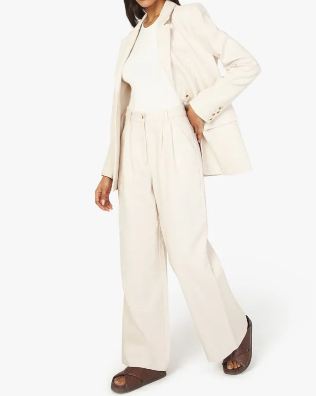 High Rise Tweed Pleated Pant sold by WeWoreWhat