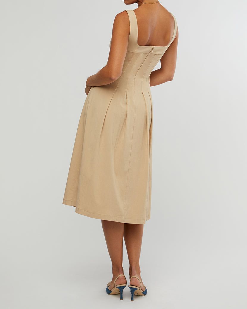 Corset Pleated Midi Dress sold by WeWoreWhat product image thumbnail 4