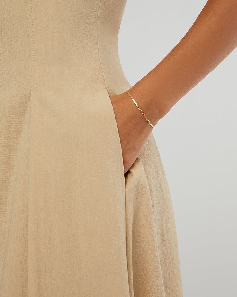 Corset Pleated Midi Dress sold by WeWoreWhat product image thumbnail 5