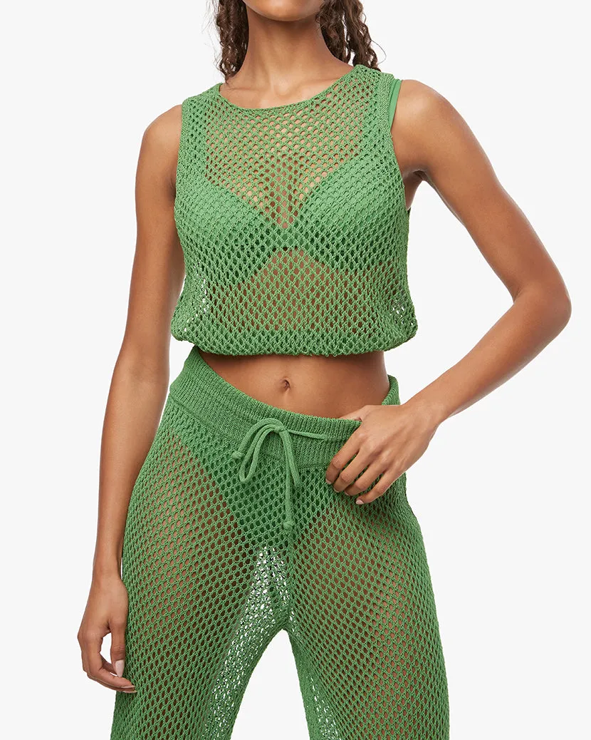 Crochet Ruched Crop Top sold by WeWoreWhat