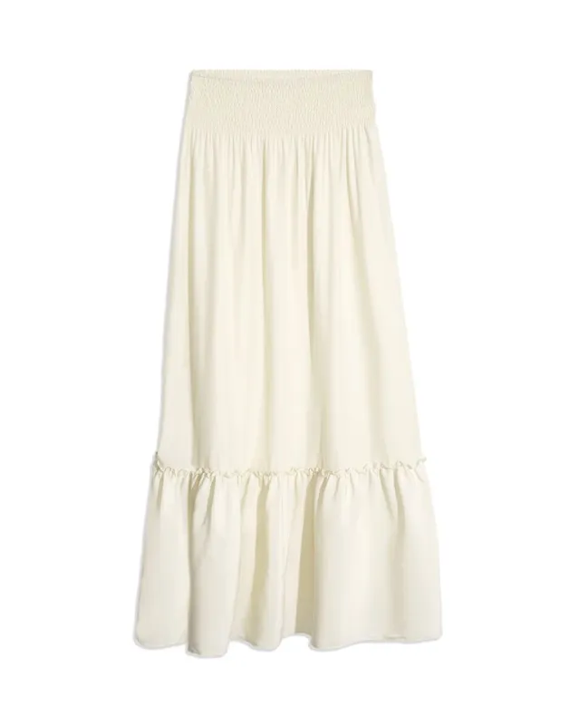 Tiered Poplin Ruffle Maxi Skirt sold by WeWoreWhat