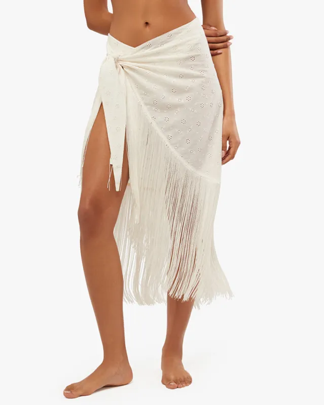 Eyelet Fringe Sarong sold by WeWoreWhat