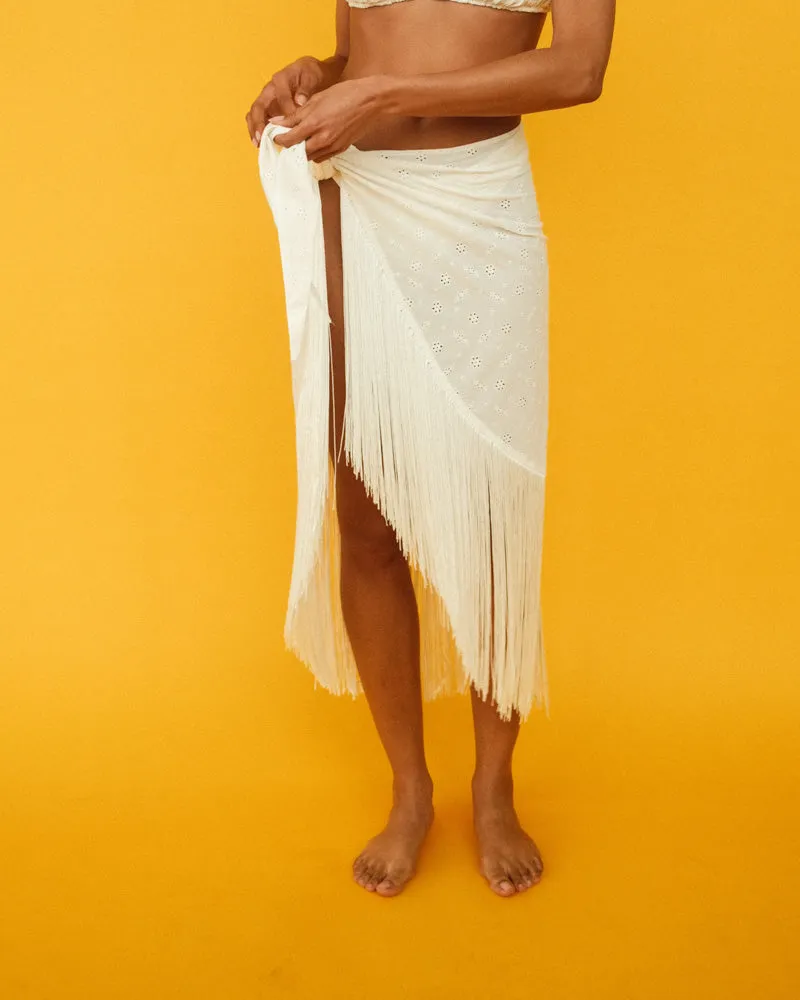 Eyelet Fringe Sarong sold by WeWoreWhat product image thumbnail 3