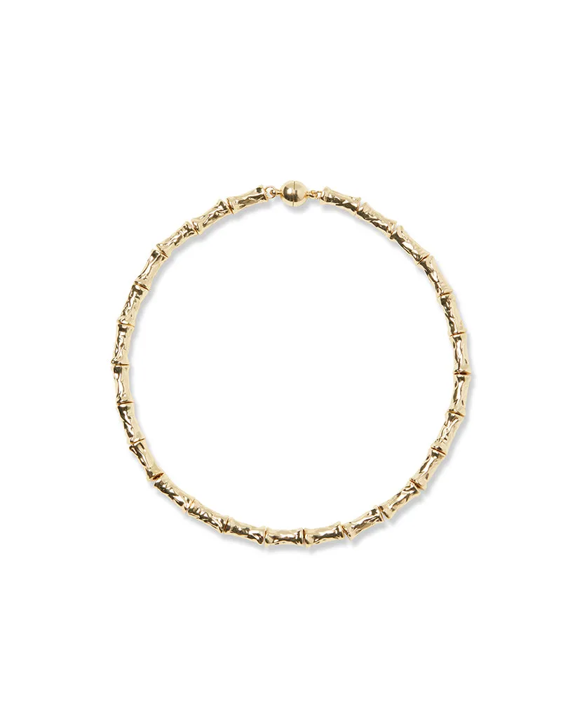 Hammered Bamboo Necklace sold by WeWoreWhat