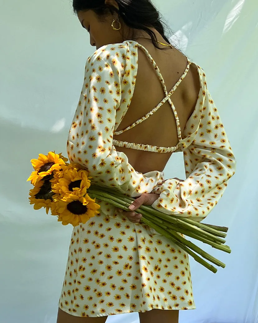 Mini Slip Ditsy Daisies Skirt sold by WeWoreWhat product image thumbnail 3