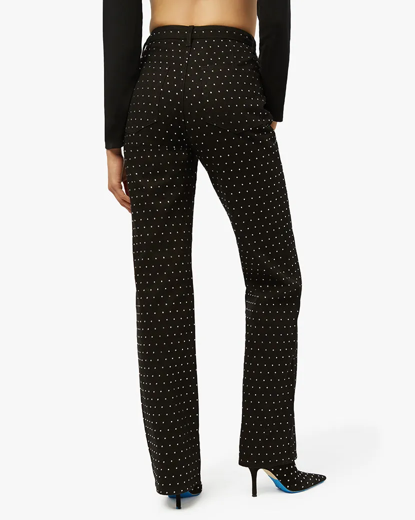 Rhinestone Twill Denim Straight Leg Jean sold by WeWoreWhat product image thumbnail 4