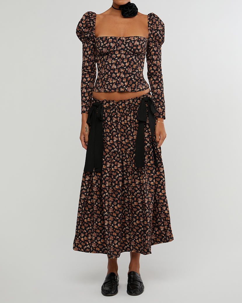 Long Sleeve Baby Floral Corset Top sold by WeWoreWhat product image thumbnail 5