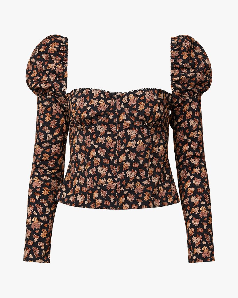Long Sleeve Baby Floral Corset Top sold by WeWoreWhat product image thumbnail 2