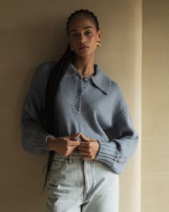 Knit Polo Sweater sold by WeWoreWhat
