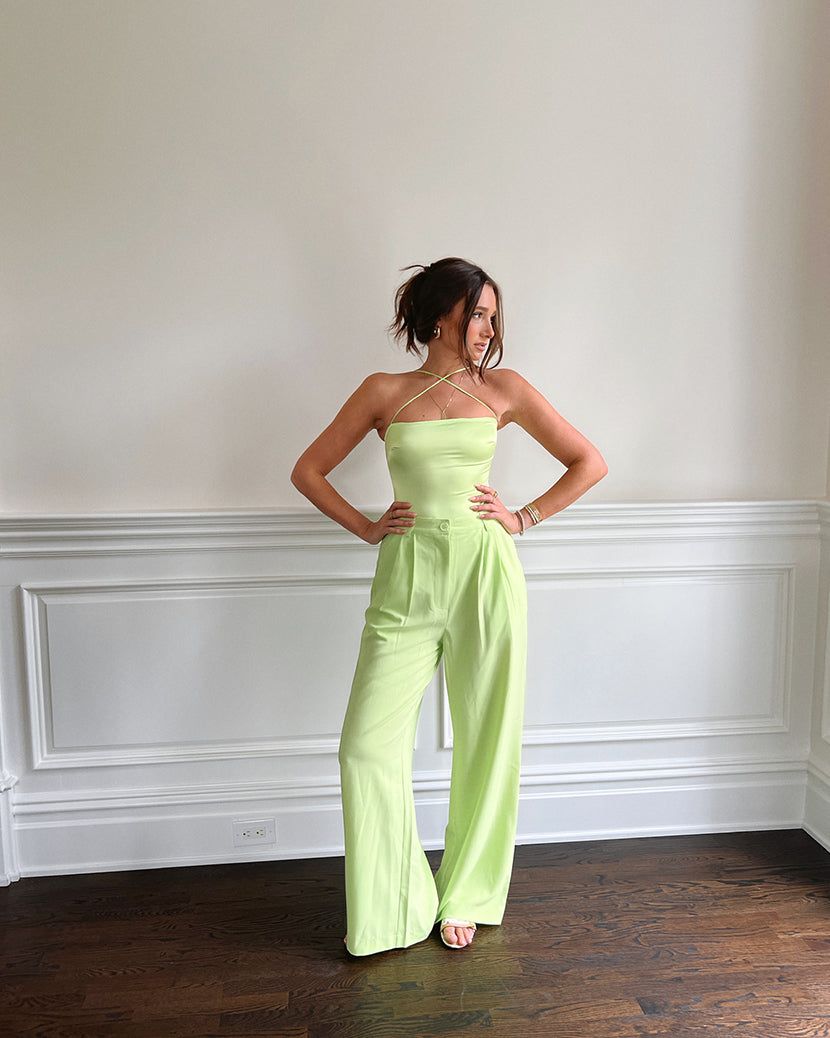 Strappy Satin Chiffon Bodysuit sold by WeWoreWhat product image thumbnail 3