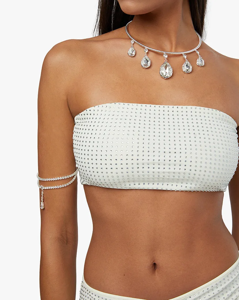 Crystal Bandeau Top sold by WeWoreWhat