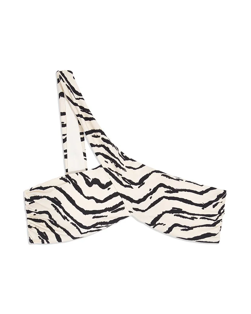 Asymmetrical Cross-Over Tiger Bikini Top sold by WeWoreWhat product image thumbnail 2