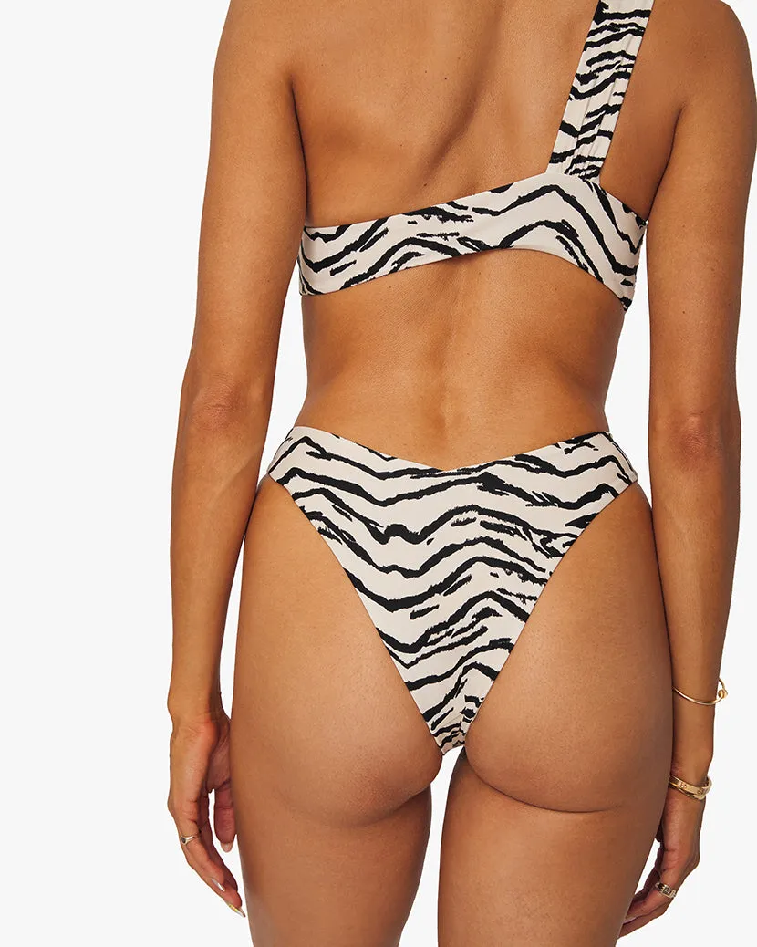 Asymmetrical Cross-Over Tiger Bikini Top sold by WeWoreWhat product image thumbnail 4