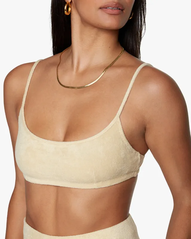 Pull On Towel Terry Bra Top sold by WeWoreWhat
