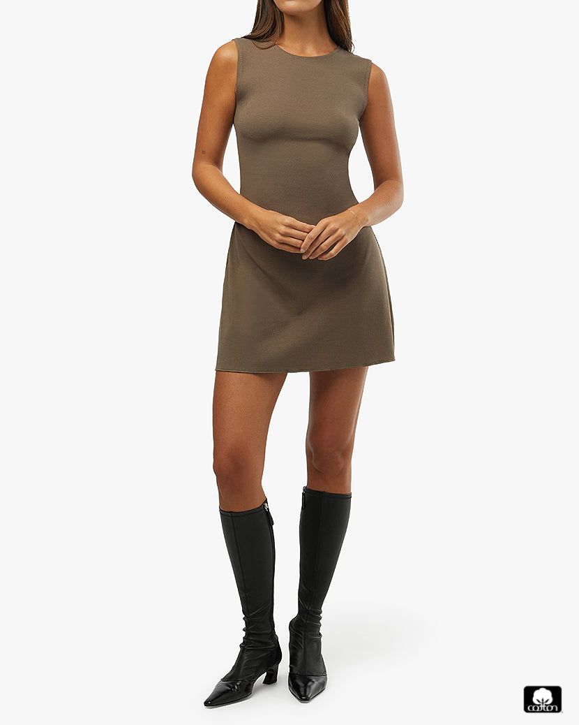 Ruched Muscle Tank Mini Dress sold by WeWoreWhat product image thumbnail 4