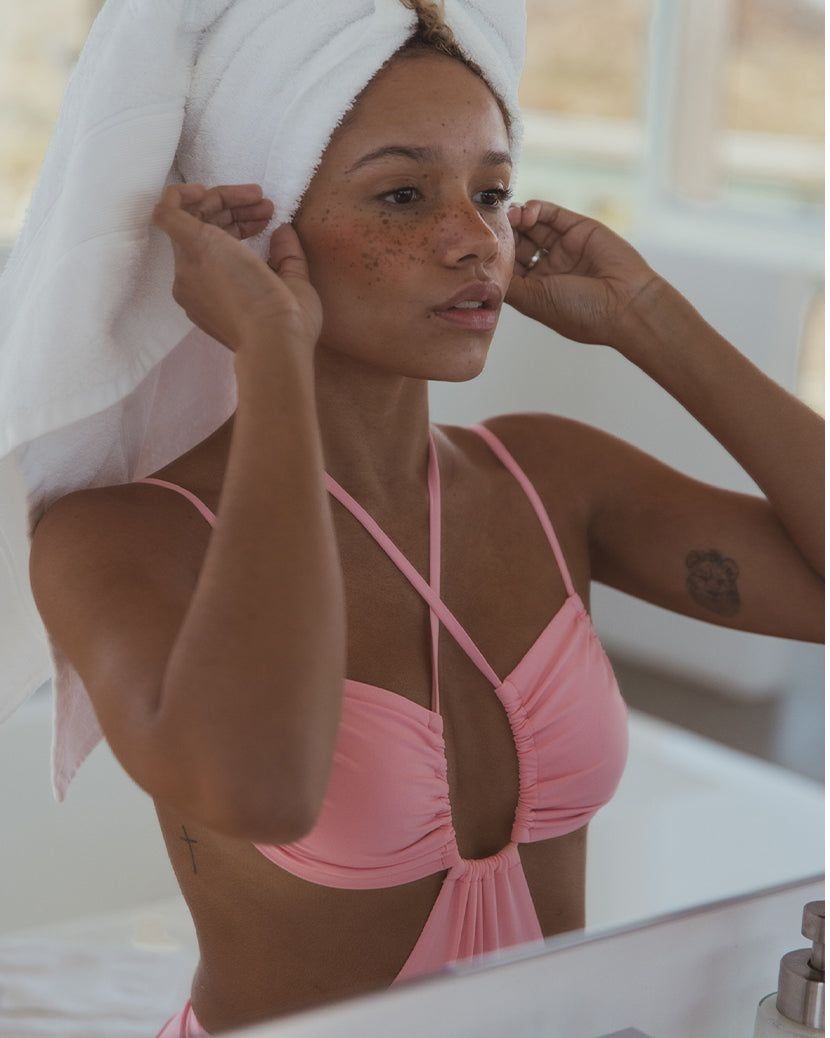 Ruched Cup Tie One Piece sold by WeWoreWhat product image thumbnail 4