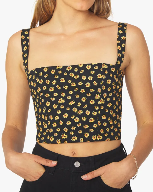 Straight Neck Ditsy Daisies Corset sold by WeWoreWhat