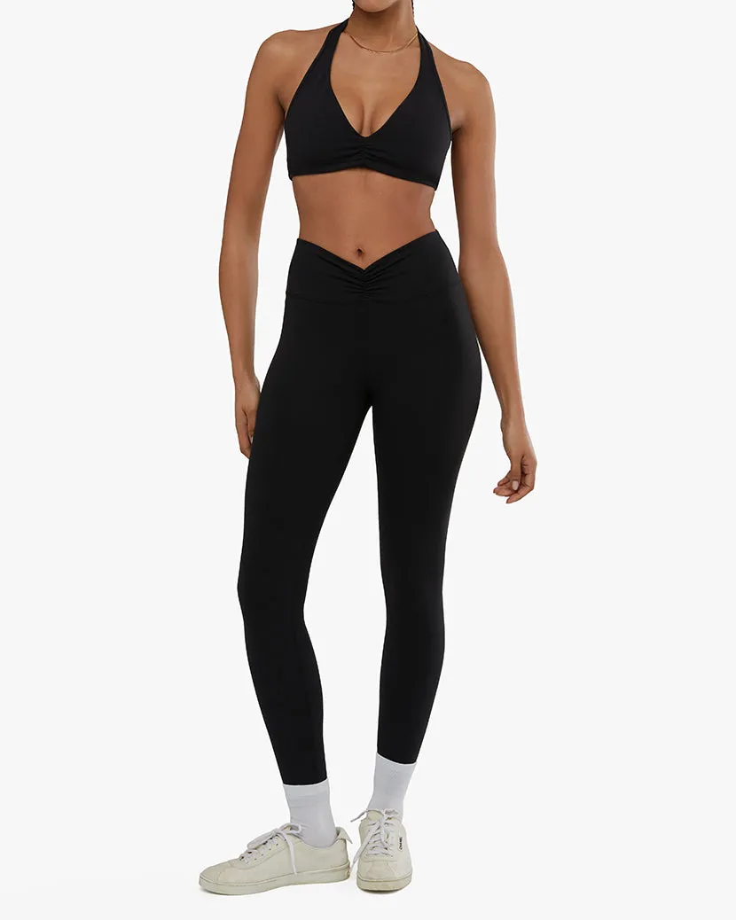 Ruched V-legging sold by WeWoreWhat