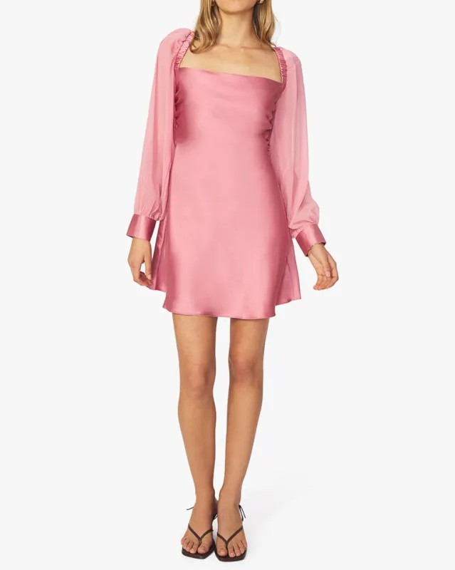 Puff Sleeve Crinkle Chiffon Cowl Dress sold by WeWoreWhat