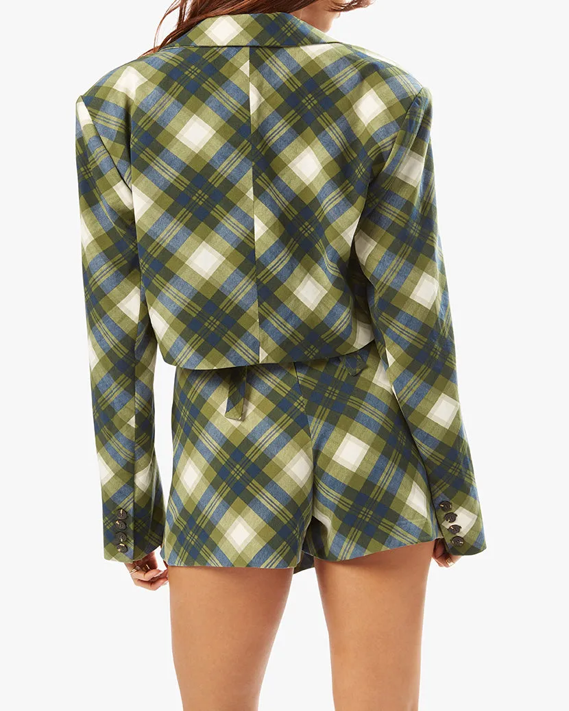 Boxy Cropped Vintage Plaid Blazer sold by WeWoreWhat product image thumbnail 5