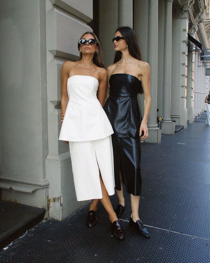 Vegan Leather Midi Skirt sold by WeWoreWhat product image thumbnail 3