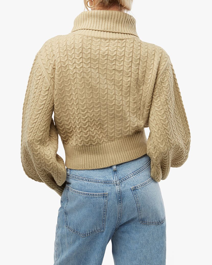 Turtleneck Cable Sweater sold by WeWoreWhat product image thumbnail 5