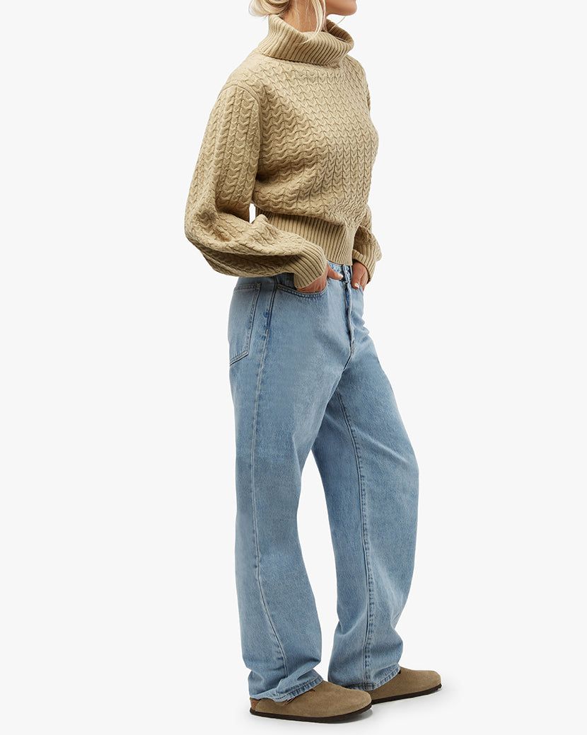 Turtleneck Cable Sweater sold by WeWoreWhat product image thumbnail 4