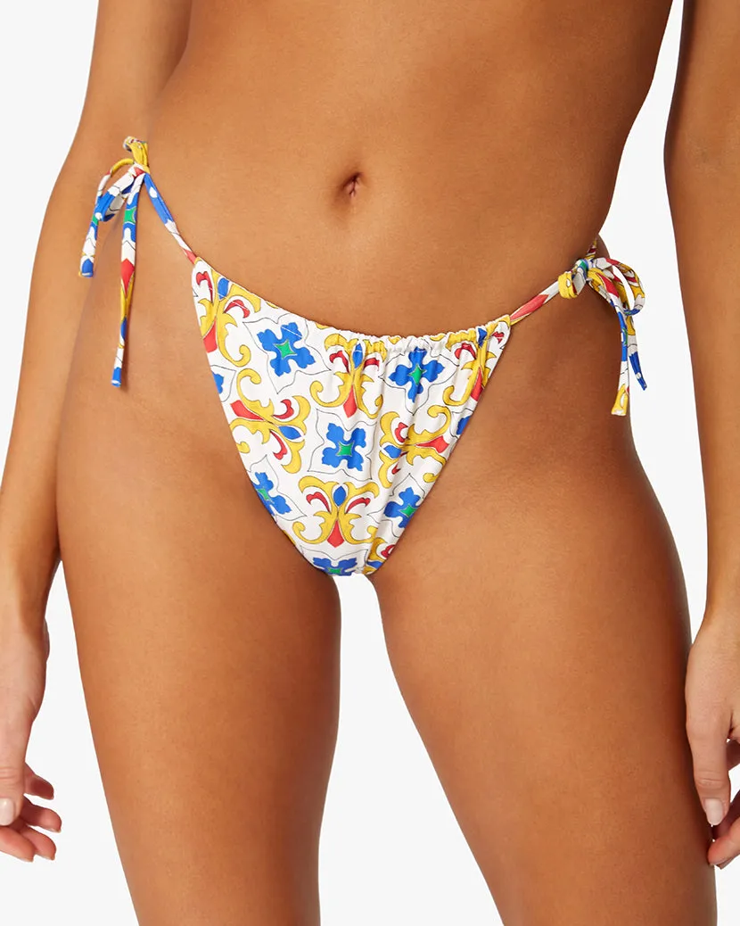 Ruched String Bikini Bottom sold by WeWoreWhat