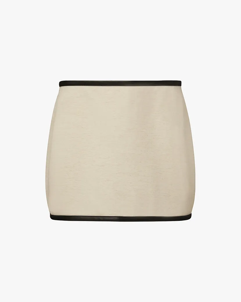 Leather Trim Mini Skirt sold by WeWoreWhat product image thumbnail 2