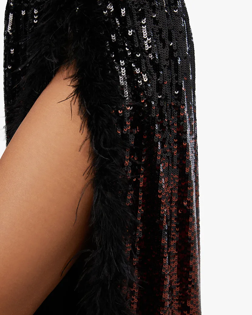 Corset Feathered Gown sold by WeWoreWhat product image thumbnail 4