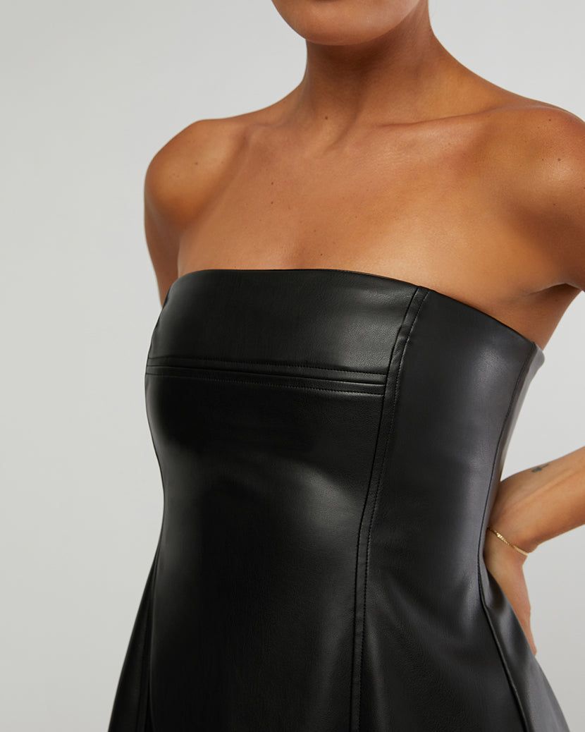 Vegan Leather Strapless Top sold by WeWoreWhat product image thumbnail 5