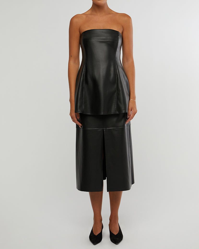 Vegan Leather Strapless Top sold by WeWoreWhat product image thumbnail 4