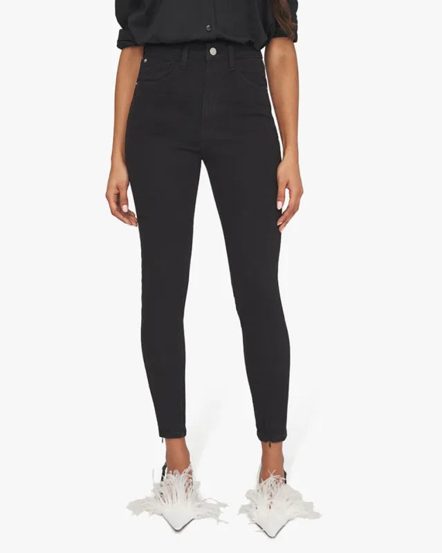 High Rise Stretch Denim Skinny Zip Jean made by WeWoreWhat