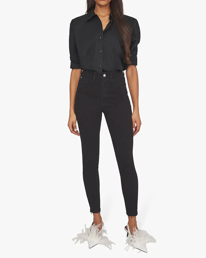 High Rise Stretch Denim Skinny Zip Jean sold by WeWoreWhat product image thumbnail 4