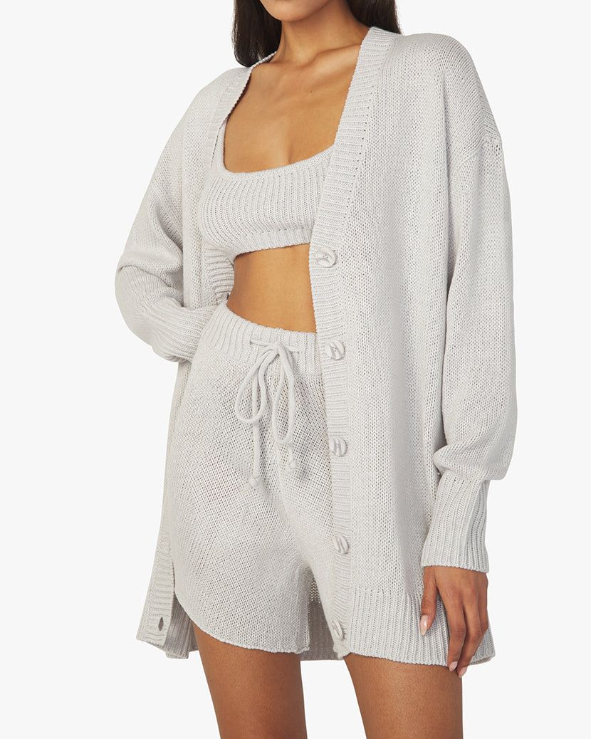 Dropped Shoulder Chunky Cozy Stitch Cardigan sold by WeWoreWhat