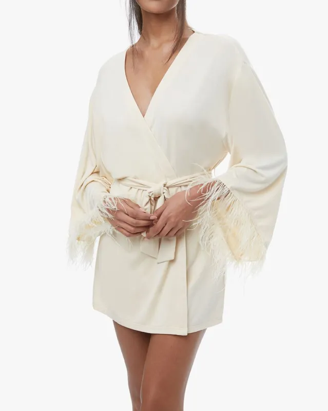 Feather Modal Jersey Robe sold by WeWoreWhat
