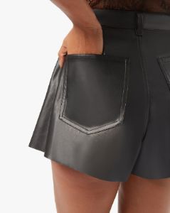 Vegan Leather Flare Bell Short sold by WeWoreWhat