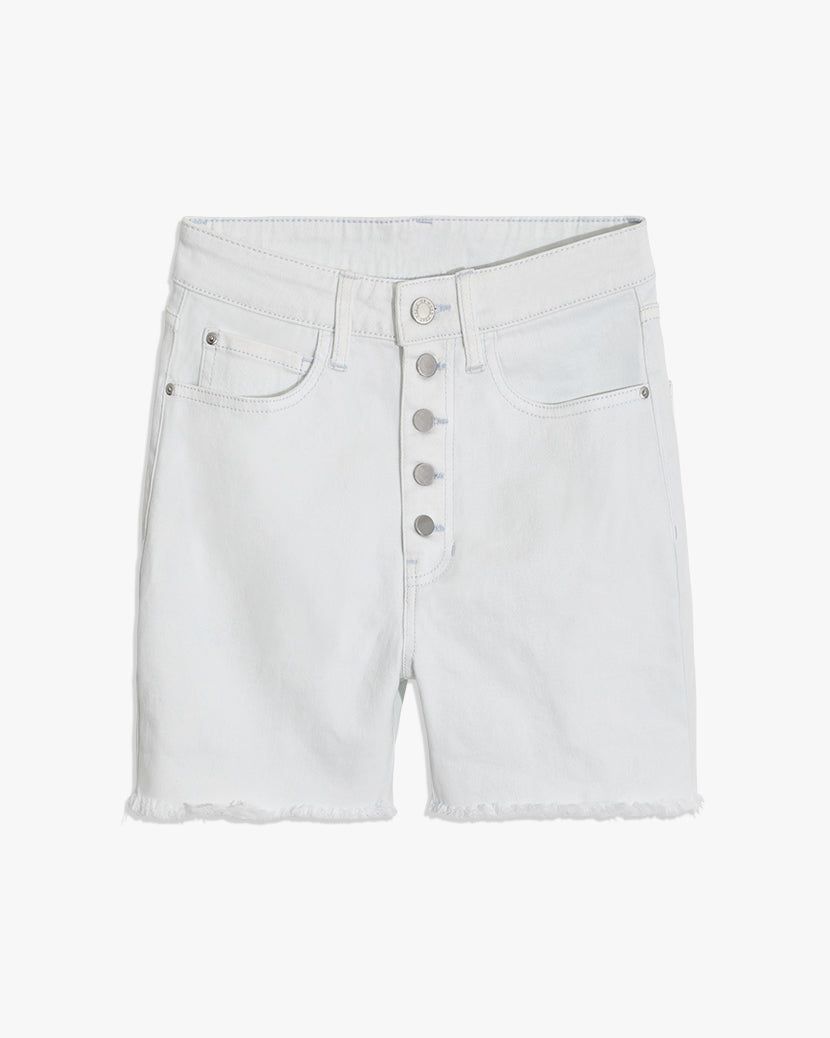Biker Buttonfly Stretch Denim Short sold by WeWoreWhat