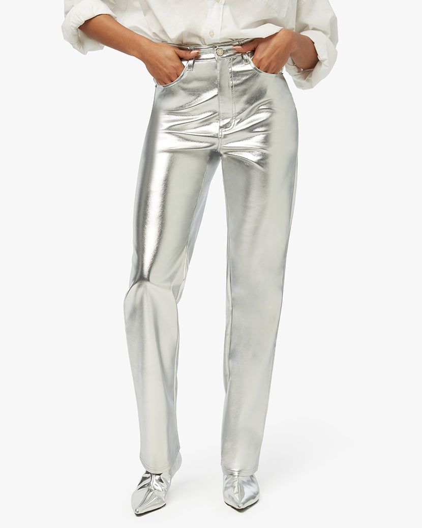 Mirror Shiny Metallic Straight Leg Pant sold by WeWoreWhat
